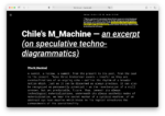 Chile’s M_Machine — an excerpt (on speculative techno-diagrammatics)